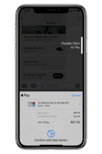 Online purchase being made on a smartphone using Apple Pay