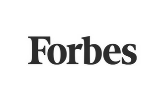 Forbes logo with black text and white background