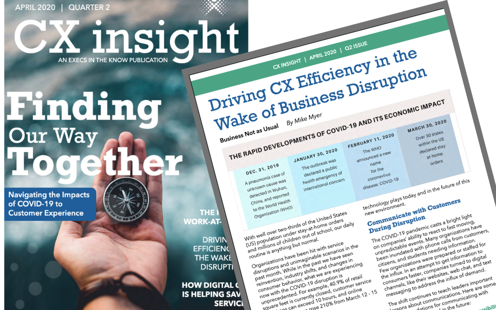 Driving CX Efficiency in the Wake of Business Disruption