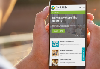 black hills mobile website on an iPhone