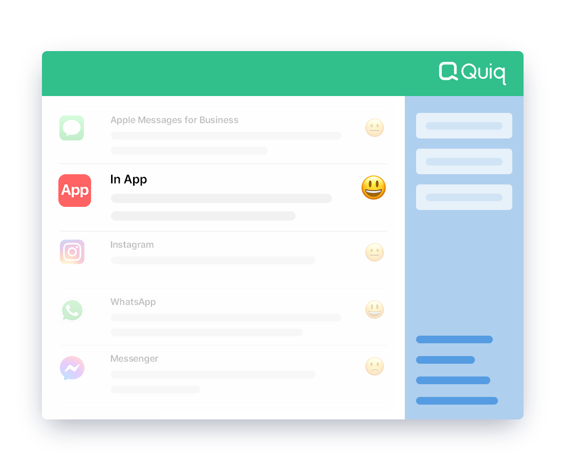 Quiq In-App Messaging One platform for all of your messaging needs