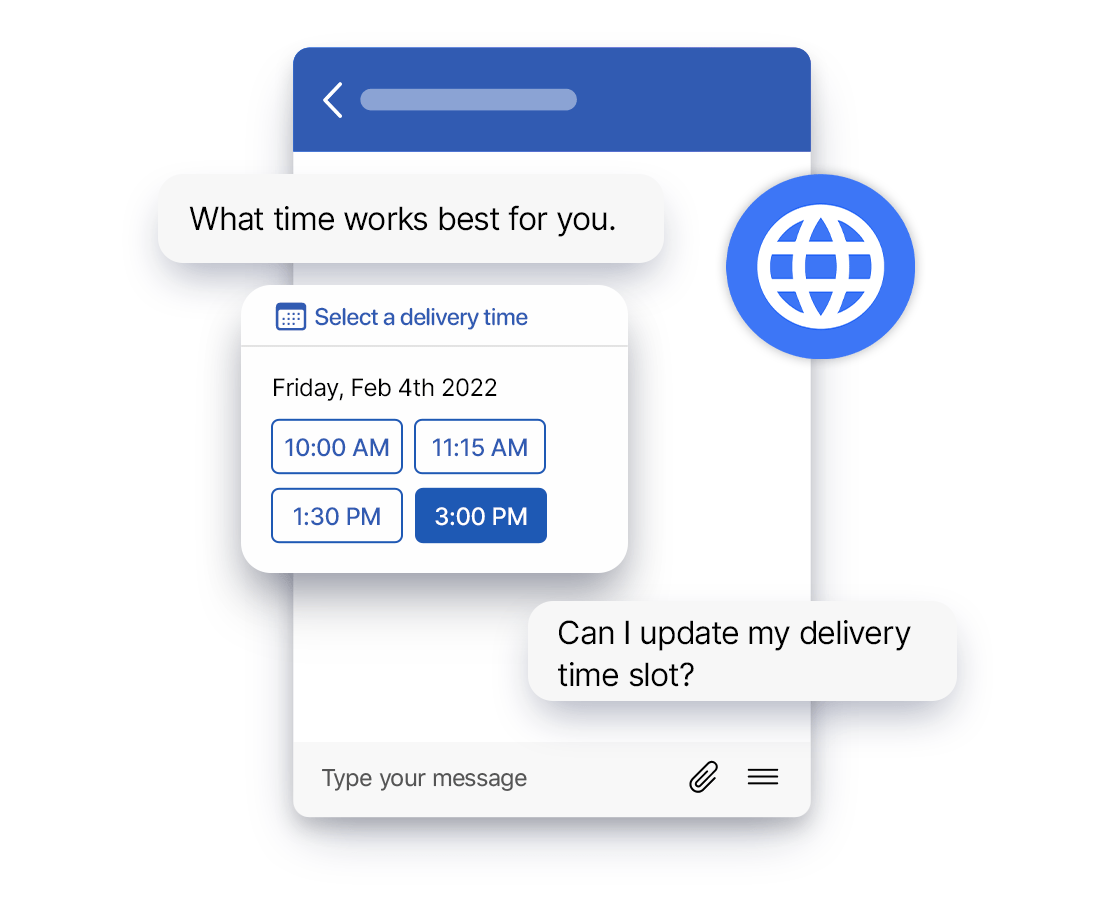 Web Chat Software - update delivery time