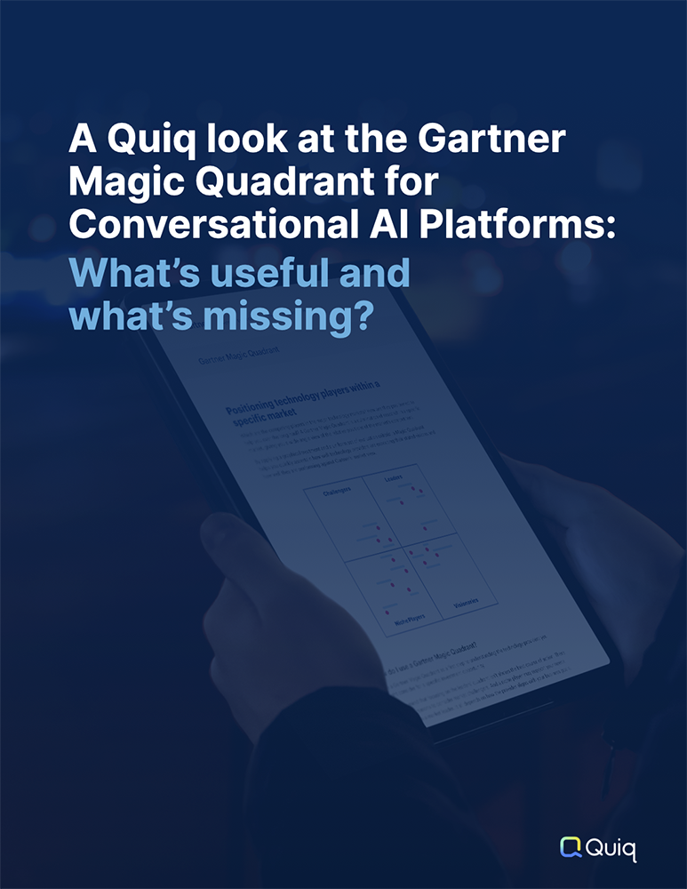 A Quiq look at the Gartner Magic Quadrant for Conversational AI Platforms: What’s useful and what’s missing?