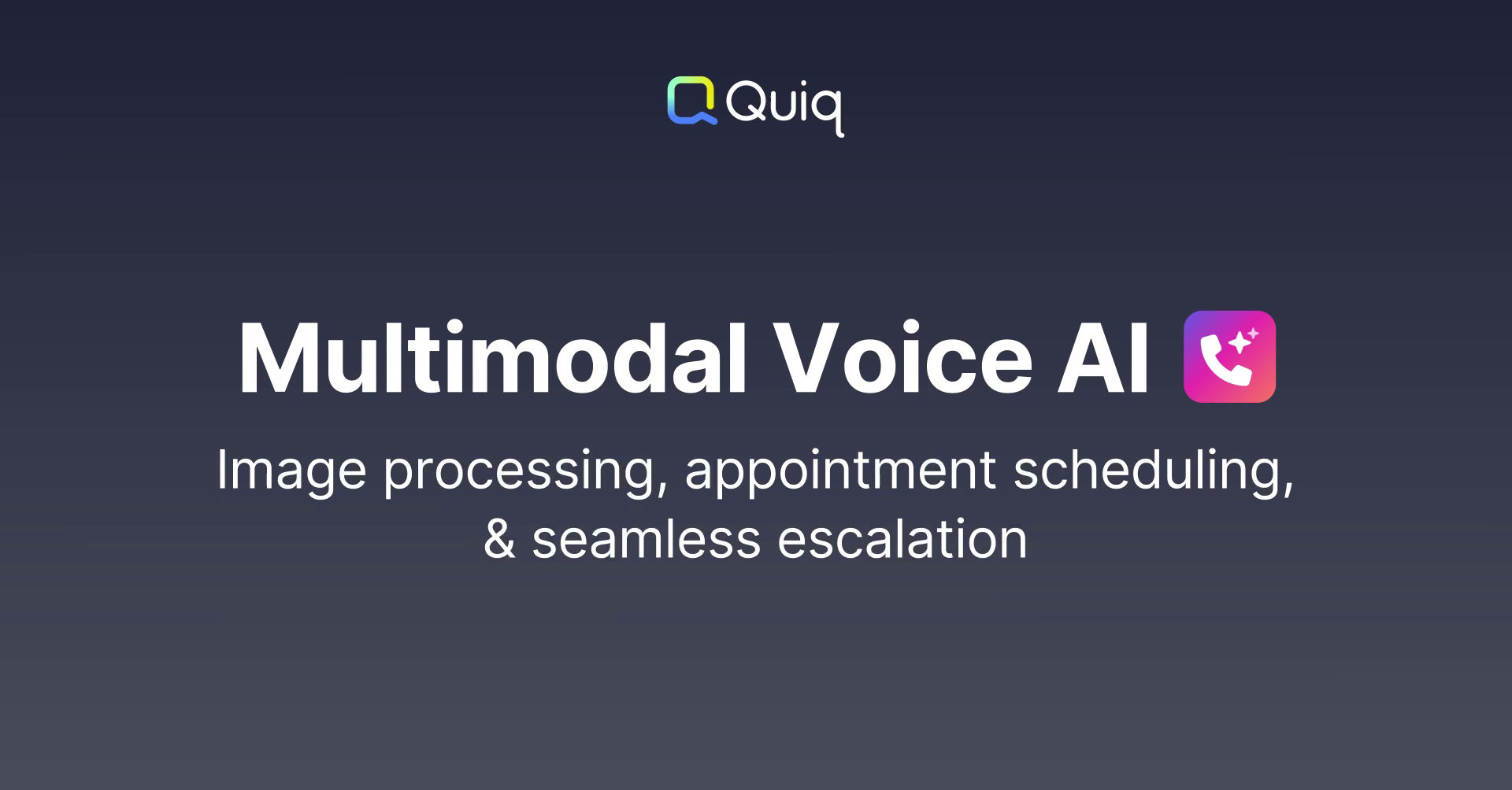 Multimodal Voice AI – Image processing, appointment scheduling, & seamless escalation